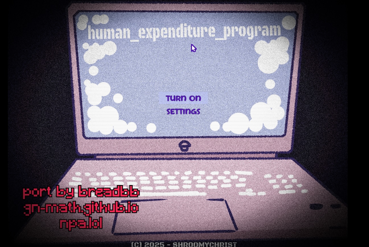 BLOODMONEY 2 — Human Expenditure Program
